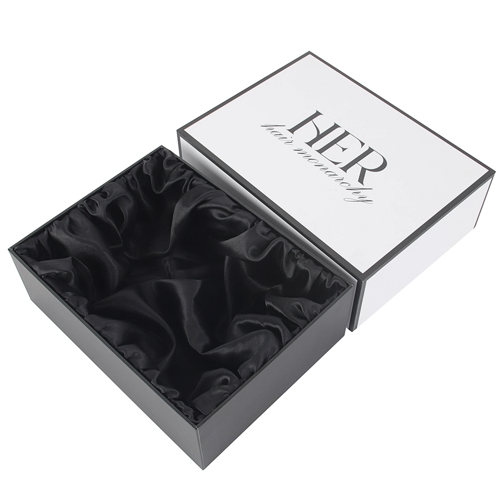 Rigid Cardboard Satin Lined Gift Paper Box for Clothing with Custom Logo