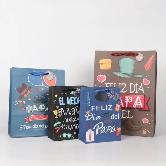 Sacola de papel requintada Moda Roupas Compras Sacola de papel para presente Designble Logo