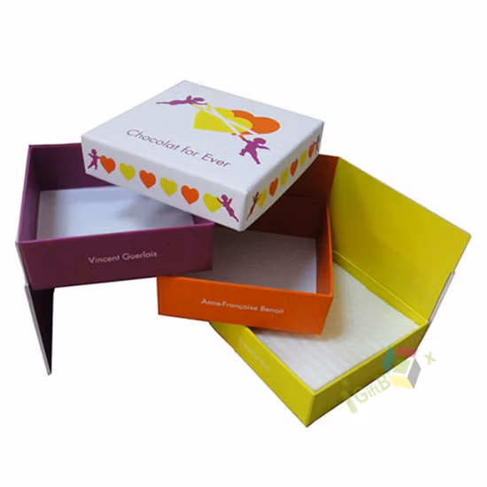 Embalagem em formato de livro Caixa de presente de papel dobrável com fechamento magnético