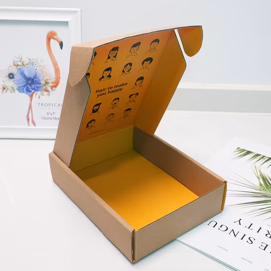 Cor do logotipo personalizado Exibição de papelão ondulado Presente Cosmético Embalagem Envio Mailer Armazenamento Papel mais grosso Embalagem para presente Caixa postal