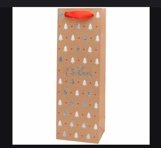 Saco de compras de papel kraft personalizado de fábrica da moda da China Saco de papel kraft personalizado