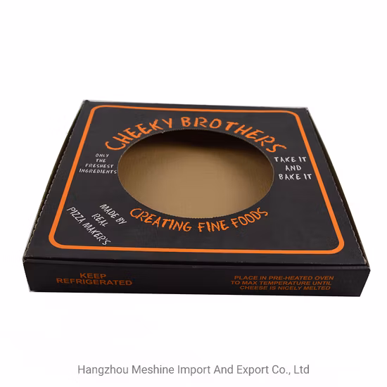 Logotipo personalizado barato papel crepe pizza embalagem de alimentos caixa de papelão ondulado